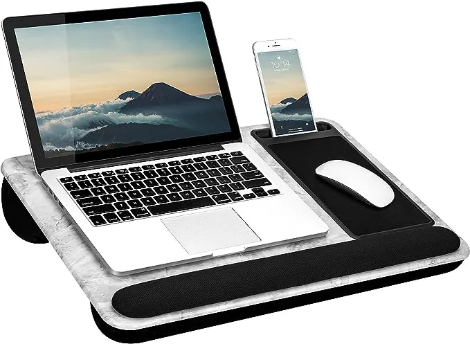 Lapgear Home Office Lap Desk with Device Ledge,Mouse Pad,Phone Holder