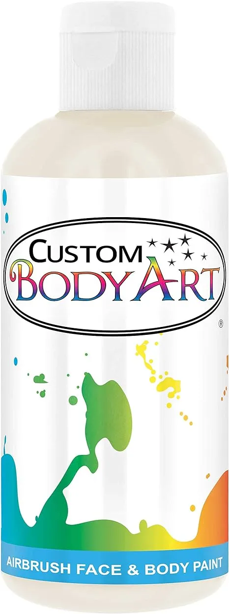 Custom Body Art 8-ounce White Water Based Airbrush Body Art & Face Paint