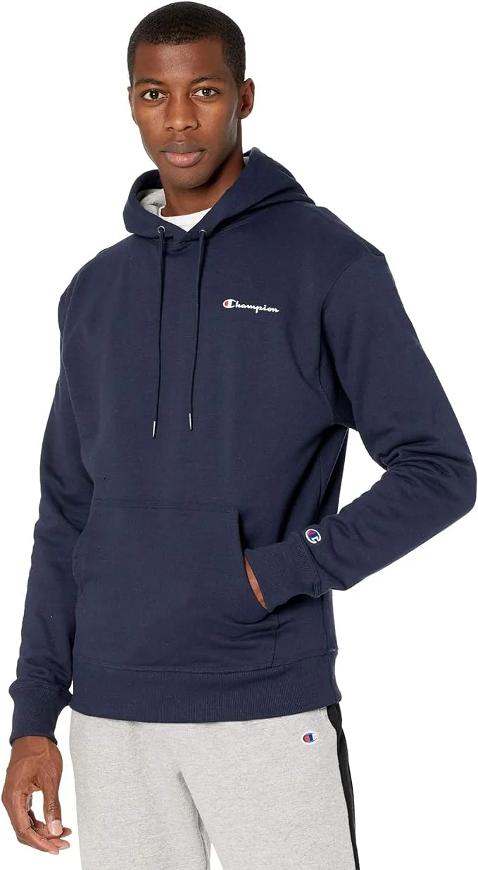 Champion Men's Hoodie, Powerblend, Fleece Men's Hoodie, Comfortable Men's Sweatshirt, Script Logo (Reg. or Big & Tall)