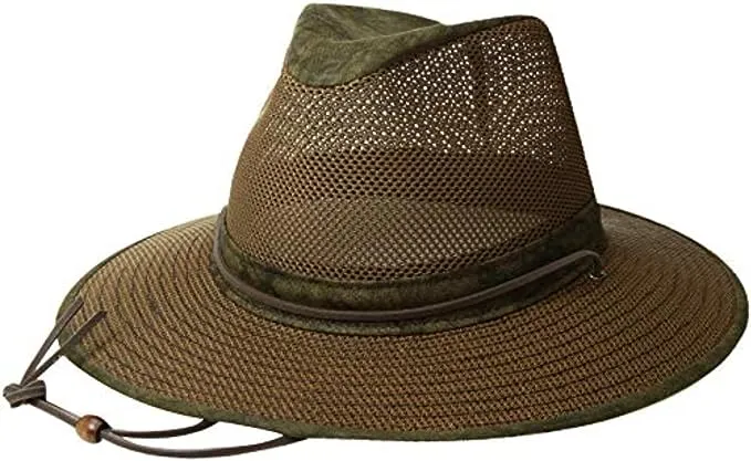 Henschel Aussie Breezer Cotton-Mesh Hat - Khaki - L