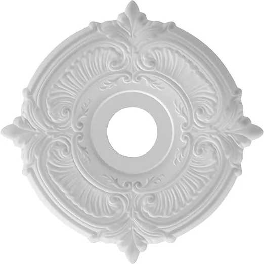 Attica Thermoformed PVC Ceiling Medallion, Ekena Millwork Cmp16At, 16"OD x 3