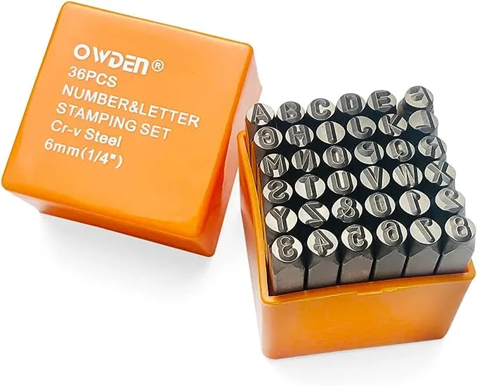 OWDEN Professional 36Pcs. Steel Metal Stamp Set