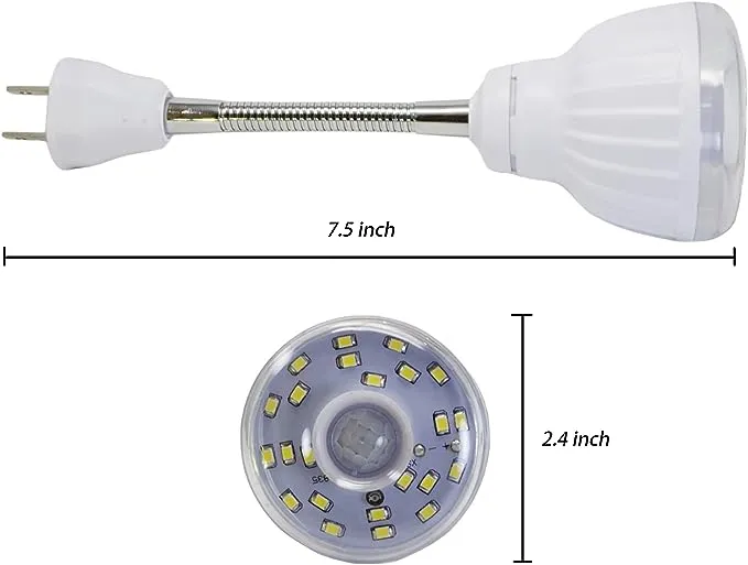 LED Motion-Activat<wbr/>ed Directional Rotating Flexible Sensor Dusk to Dawn Night ...