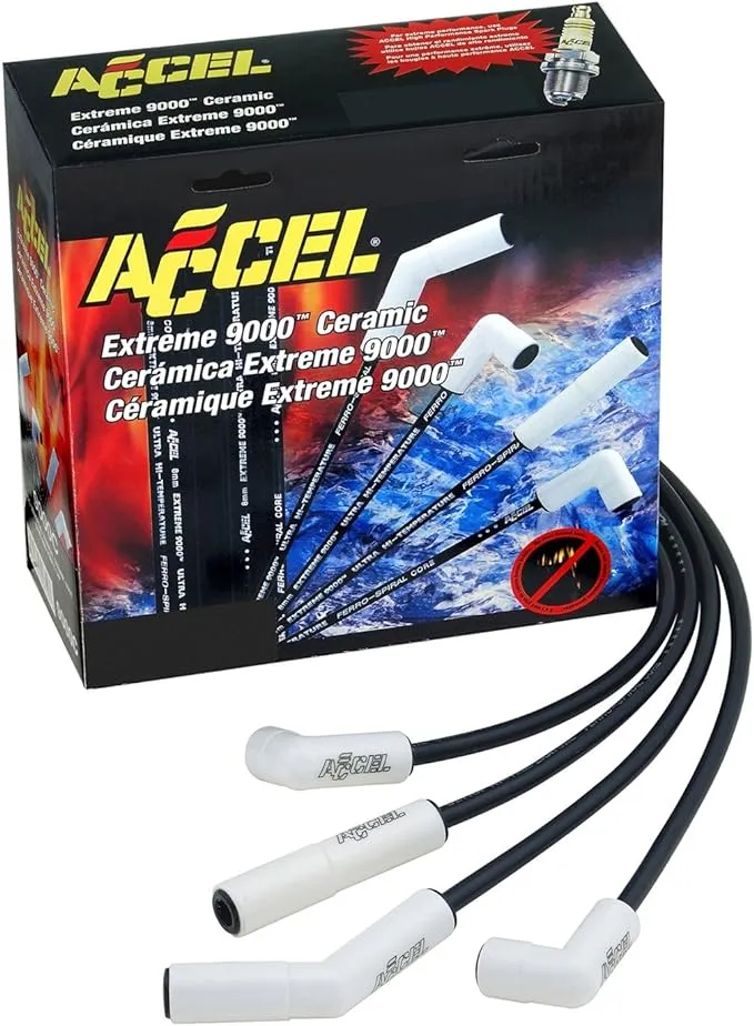 ACCEL 9070C Spark Plug Wire Set - Extreme 9000 Ceramic Boot - LS Terminals LS3/LS4/LS7