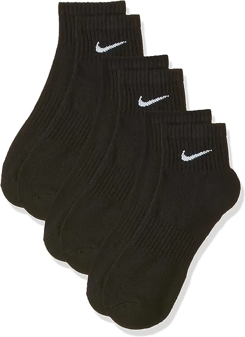 Nike 3 Pack Medium Everyday Cushion Ankle Socks (White)