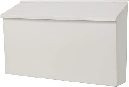 KYODOLED Wall-Mount Mailbox,Large Capacity Mail Box,Galvanized Steel Rust-Proof Metal Post Box,Mailboxes for Outside,15.75"x9.44"x4.72" White