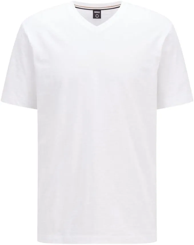 BOSS Men's Small Logo V Neck T-Shirt