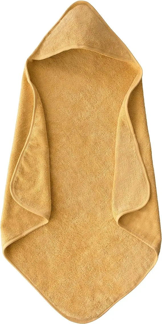 mushie Baby Hooded Towel | Organic Cotton (Fall Yellow)mushie Baby Hooded Towel | Organic Cotton (Fall Yellow)