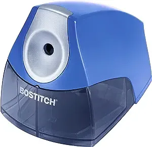 Bostitch Personal Electric Pencil Sharpener - HHC Cutter Tech, Stall-Free Motor, High Capacity Tray, 7yr Warranty (EPS4-BLUE)