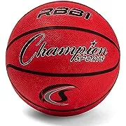 Champion Sports Rubber Basketball - Official (Red)