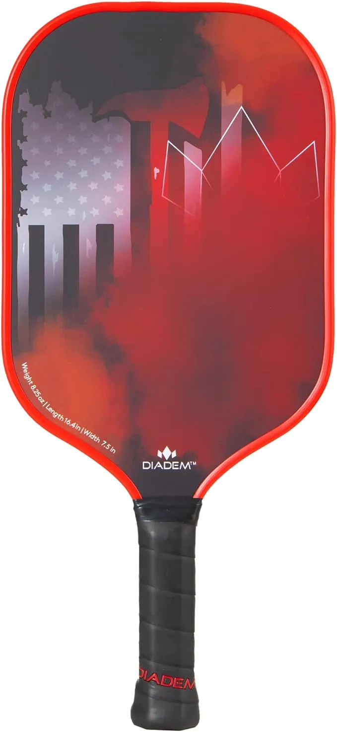 Diadem First Responders Series Paddles | Designed to Honor Police, Military, Fire Rescue | Etched Carbon Face, Honeycomb Core, Midweight 8oz | Indoor/Outdoor | USAPA Approved