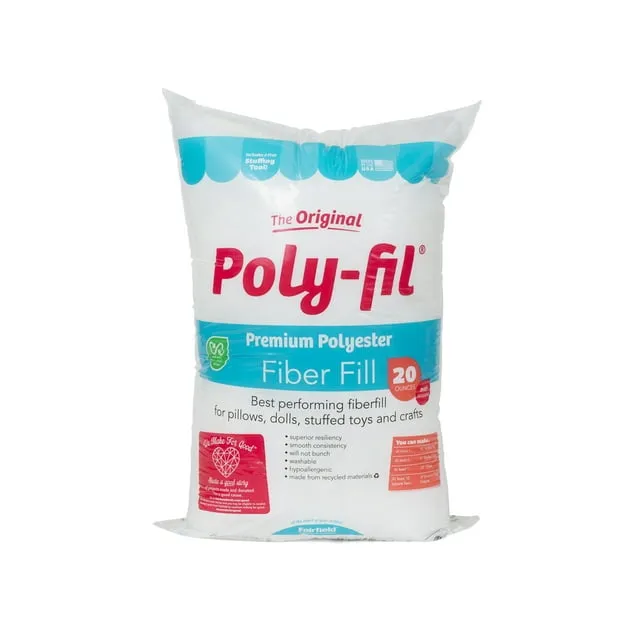 Poly-Fil Fairfield Premium Polyester Fiberfill Filler, 32 oz.