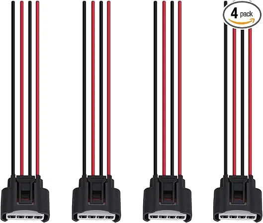 MechanicSurplus.com 4 Packs Ignition Coil Female Connector Plug Harness Pigtail