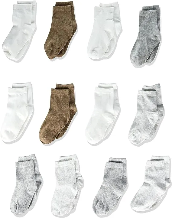 Simple Joys by Carter's Unisex Babies' Crew Socks, 12 pairs