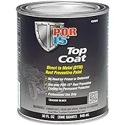 POR-15 Top Coat Paint, Direct to Metal Paint, Long-term Sheen and Color Retention, 1 Quarts, Chassis Black