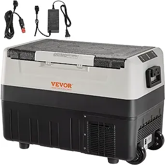 VEVOR 58 qt. 12V Car Refrigerator Car Fridge Dual Zone Portable Freezer