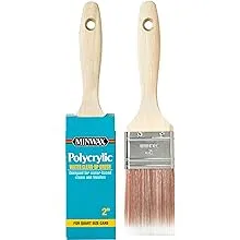 Minwax 427320008 Polycrylic Wood Stain Brush, 2”, WhiteMinwax 427320008 Polycrylic Wood Stain Brush, 2”, White