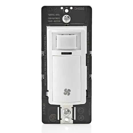 DHS05-1LW Humidity Sensor Switch for bathroom exhaust fan, automate ventilati...