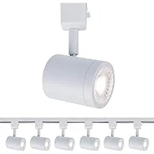 WAC Lighting H-8010-30-WT-6 Charge Head LED Track Fixture, Pack of 6, White, 6 Count