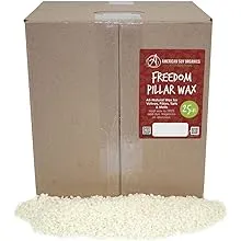 American Soy Organics- Freedom Soy Wax Beads for Pillar Candle Making – Microwavable Soy Wax Beads – Premium Soy Candle Making Supplies (25-Pound Box)