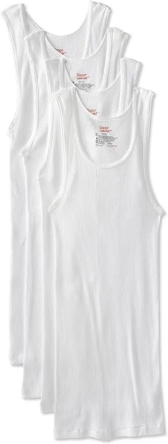 Hanes Men's FreshIQ ComfortSoft Dyed Tagless Tanks 4-Pack