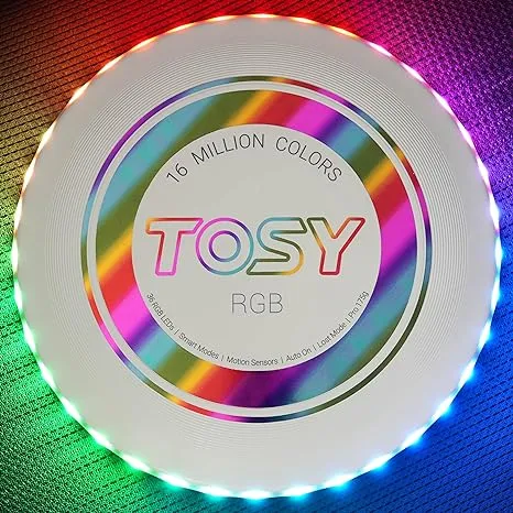 TOSY Flying Disc - 16 Million Color RGB or 36 or 360 LEDs, Extremely Bright, ...