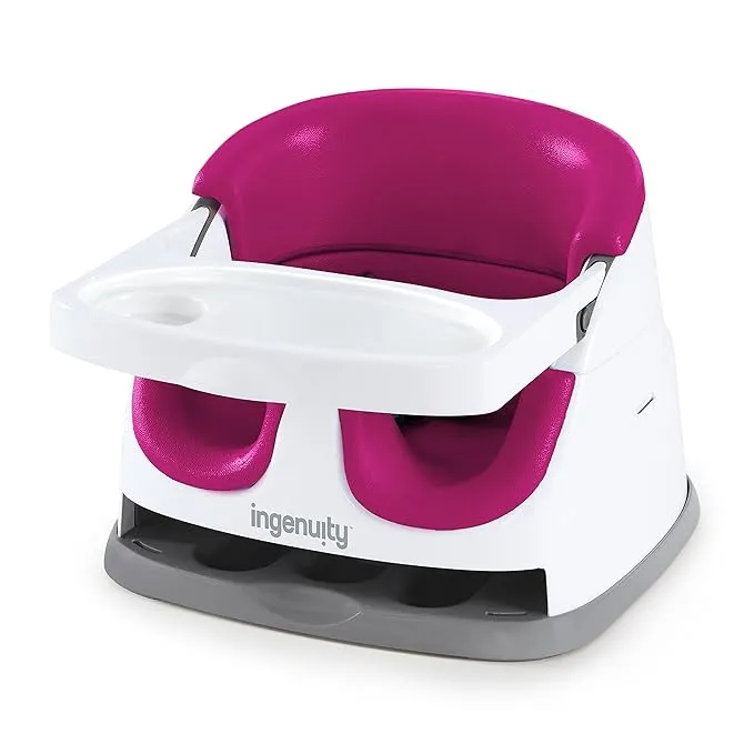 Ingenuity Baby Base 2-in-1 Booster Feeding Seat - Pink Flambe