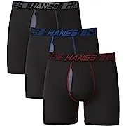 Hanes X-Temp Total Support Pouch Men's Boxer Briefs, Anti-Chafing Underwear, 3-Pack