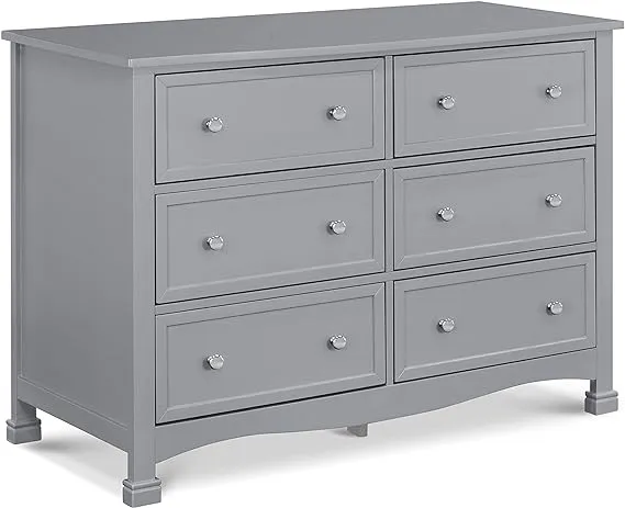 DaVinci Kalani 6 Drawer Double Wide Dresser - Grey