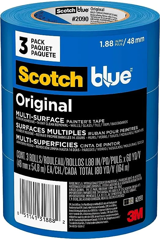 ScotchBlue 1.88 In. x 60 Yds. Original Multi-Surface Painter's Tape (3 Rolls)