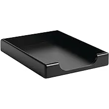 Rolodex Wood Tones Letter Desk Tray Wood Black