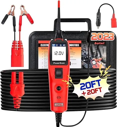 Autel PowerScan PS100 Power Circuit Probe Kit, 12V 24V Automotive Circuit Tester, Car Electrical Diagnostic Tool, AC DC Resistance Voltage, Short Finder, Continuity/Probe/Signal Test