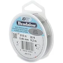 Beadalon Stringing Wire 49-Strand .018"X30'-Bright - 21148937 | HSN