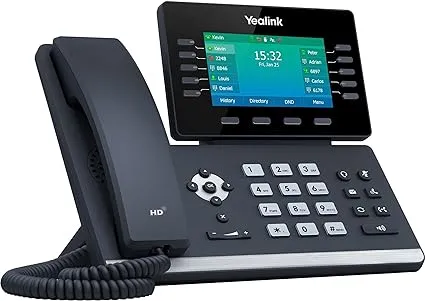 Yealink SIP-T54W IP Phone - Corded/Cordless - Corded/Cordless - Wi-Fi, Bluetooth - Wall Mountable, Desktop - Classic Gray