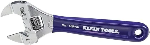 Klein Tools D86934 Slim Jaw Adjustable Wrench 6 Inch