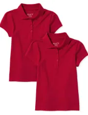 The Children's Place Girl's Short Sleeve Soft Jersey Polo, Tidal, LargeThe Children's Place Girl's Short Sleeve Soft Jersey Polo, Tidal, Large