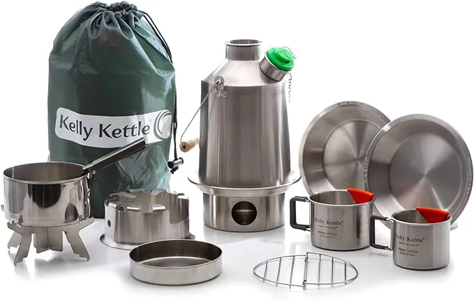 Kelly Kettle Base Camp Ultimate Kit (Large) - Stainless Steel