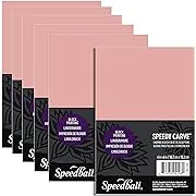 Speedy-Carve Block Printing Carving Block, Rectangle, Pink, 4 X 6 Inches (6-Pack