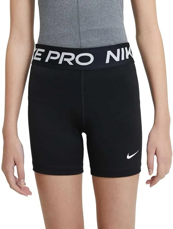 Girls' Nike Pro Shorts Large Black/White