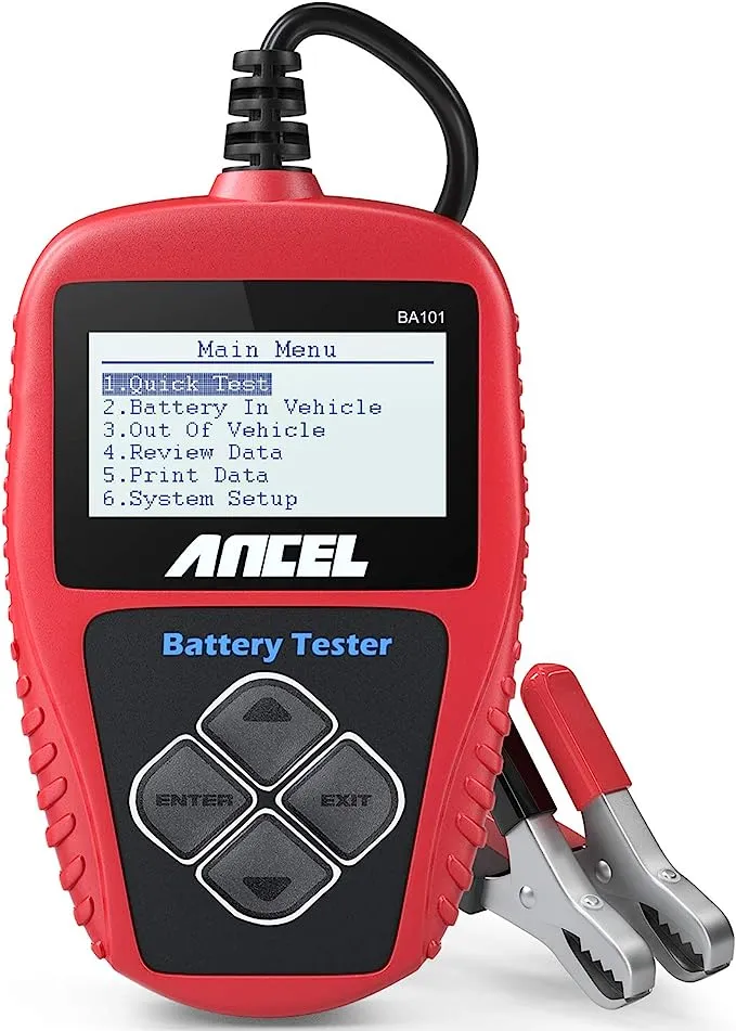 Ancel BA101 Professional 12V 100-2000 CCA 220AH Automotive Load Battery Tester D