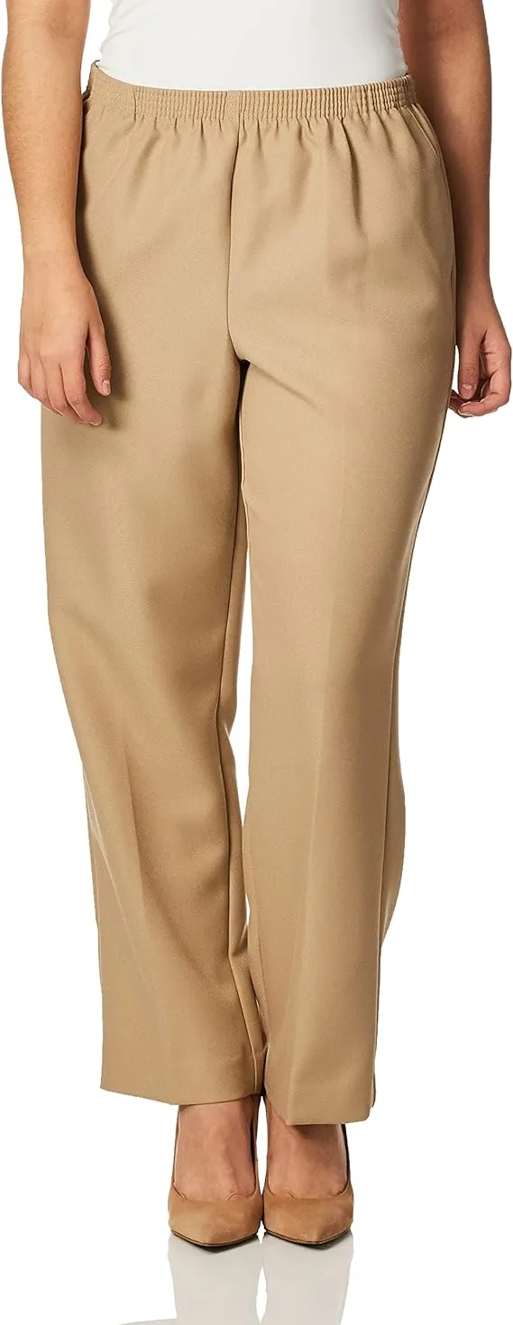 Alfred Dunner Women's Petite Solid Medium Pant