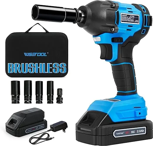 Cordless Impact Wrench 1/2 inch Electric Impact Wrench for Car Tires \u200e20 Volts