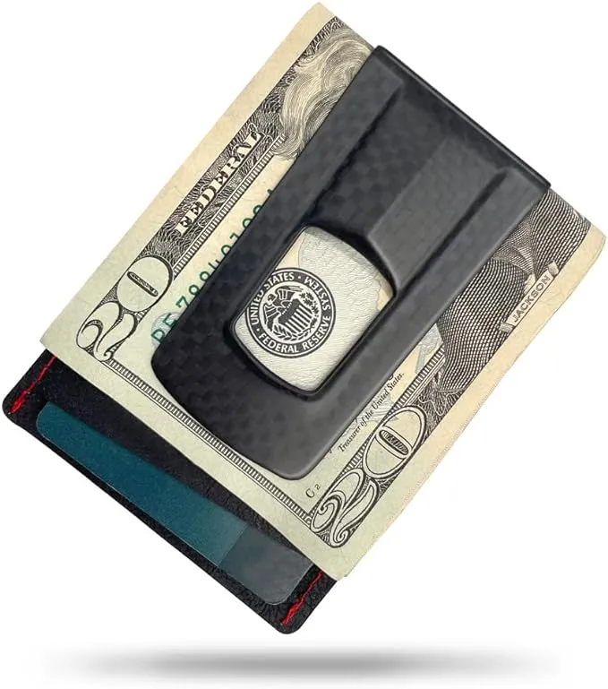 Tightwad Men's Black Carbon Fiber Money Clip