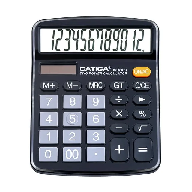 CATIGA CD-2786 Desktop Calculator 12 Digit w/ Extra Large Display Standard Function