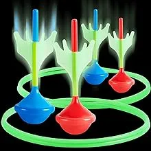 JOYIN Lawn Darts Game Set for Kids and Adults - Glow in The Dark Outdoor Games Lawn Games for Adults and Family, Soft Tip Lawn Darts Set for Kids