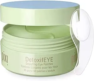 Pixi DetoxifEYE Hydrating and Depuffing Eye Patches with Caffeine and Cucumber - 60ct