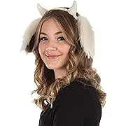 elope Goat Ears Costume Headband for Kids - Faux Fur Headband with Stuffed Horns and Ears