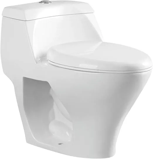 Kingston Brass VWC1993 One-Piece Elongated Dual Flush Toilet White