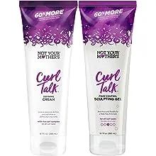 Not Your Mother's Curl Talk Frizz Control Gel Esculpidor & Crema Definitoria (Paquete de 2) - 9.7 fl oz - Formulado con Rice Curl Complex - Todo Tipo de Rizos