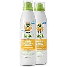 Babyganics SPF 50 Kids Mineral Sunscreen Continuous Spray, Totally Tropical | UVA UVB Protection | Octinoxate & Oxybenzone Free | Water Resistant, 6 Ounce (Pack of 2)